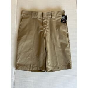 NWT Dickies Men’s Regular Fit 11” Inseam Tan Beige Work Shorts Flex Fabric Sz 32